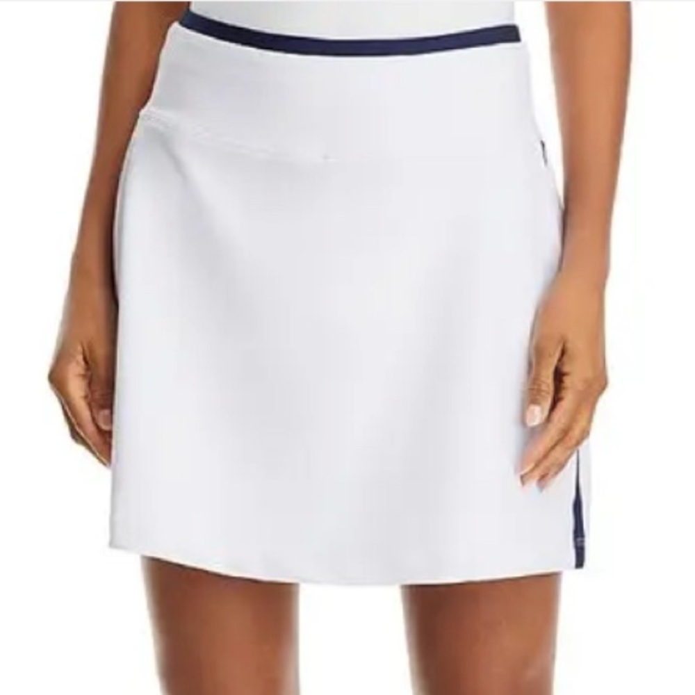 NWT Aqua/Bloomies brand White/Navy Athletic Skirt w shorts w pockets attached